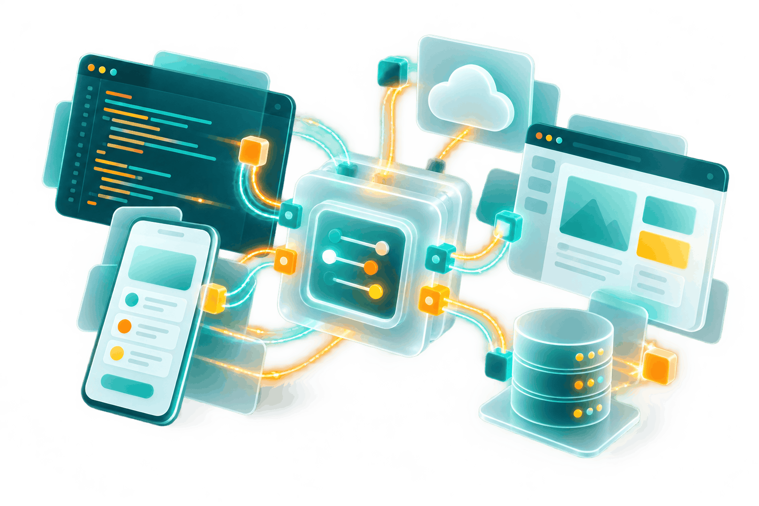 Futuristic SaaS Integration Hub